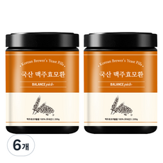 밸런스픽 국산 맥주효모환, 200g, 6개