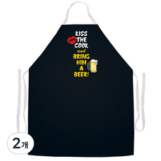 애티튜드에이프런즈 키스 쿡 브링 비어, 혼합 색상, 2개