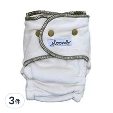 sloomb VHLC 超柔軟絨面有機竹棉夜用布尿布，美國製，尺寸 1號 (3.1kg - 6.8kg), 2號 (6.8kg-15.8kg), NETTLE, 3件