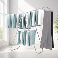 [국내생산] 조은리빙 접이식 Y형 빨래건조대 대형, 화이트