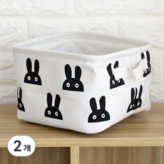 더자카 그림자테마 패브릭바스켓, 토끼, 2개
