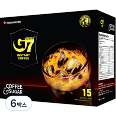 G7 二合一含糖即溶咖啡隨身包, 16g, 15包, 6盒