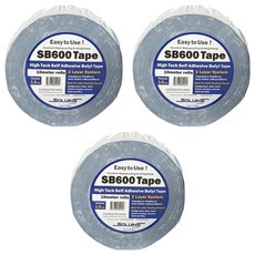 솔루인스 초강력 방수 부틸테이프 복합 PE SB600 검정 5cm x 10m, 3개