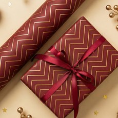 좋은기븐 세브런 종이롤 포장지 10m, 와인, 1개