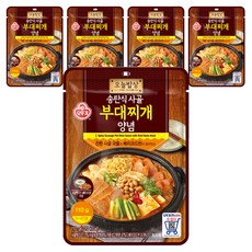 오뚜기 오늘밥상 송탄식 사골 부대찌개 양념, 110g, 5개
