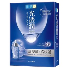 HADALABO 肌研 光透潤深層美白面膜, 嚴選四重精華 高浸透, 6片, 1盒