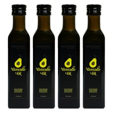 BOSTOCK 頂級冷壓初榨酪梨油 紐西蘭原裝進口 酸度低於0.3% 每公升含有80顆酪梨, 250ml, 4瓶