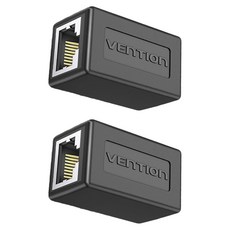 VEnTIOn 威迅 IPV系列 千兆網路線連接器 黑色 Cat6/RJ45相容, 2個, 37.2mm