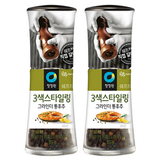청정원 3색스타일링 그라인더 통후추, 35g, 2개