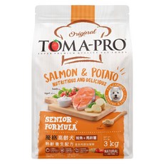 TOMA-PRO 優格 高齡犬 熟齡養生配方 乾飼料, 鮭魚 + 馬鈴薯, 3kg, 1袋
