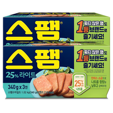 스팸 25% 라이트, 340g, 6개