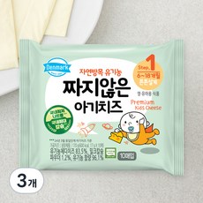 덴마크 유기가공식품 인증 짜지않은 아기치즈 1, 17g, 10개입, 3개