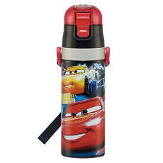 Skater 輕量不銹鋼水壺 SDC4, 汽車總動員 黑色 + 紅色, 470ml, 1個