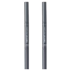 THe SaeM 得鮮 自然柔順持色眉筆 眉刷二合一 三角形筆芯 柔軟質地, 04 黑灰色, 2支