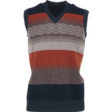 Ferra US 男士線條色V領針織背心CVRT8010SF1