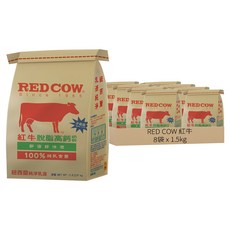 RED COW 紅牛 紐西蘭 脫脂高鈣奶粉, 1.5kg, 8袋