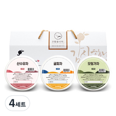 단심 건강차 3종 선물세트, 4세트, 산수유차 10p + 귤피차 10p + 모링가차 10p