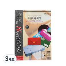 쁘띠팬시 물류관리용 라벨지 FL4304, 12칸, 300개