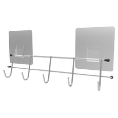 巧夫人 不銹鋼無痕五連勾 27.5 x 12.4 x 4.5cm, 銀色, 1個