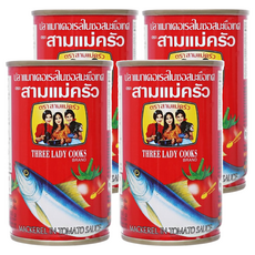 THREE LADY COOKS 番茄鯖魚罐頭, 155g, 4罐