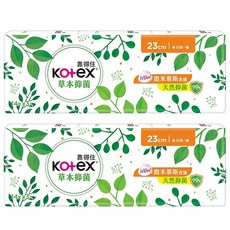 Kotex 靠得住 草本抑菌衛生棉, 23cm, 42片, 2組