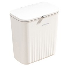 Benhome 廚房壁掛式滑蓋廚餘桶, 白色, 1個