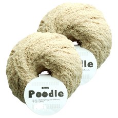 Linea 貴賓犬毛線 睡眠紗 毛線 超細纖維紗 70g, 1201 黃米色, 2個
