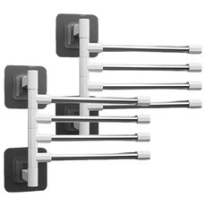 Sonio 旋轉式免鑽孔浴室多用途毛巾架 4層 26 x 14.1 cm, 2個, 單一顏色