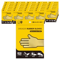 GREAGER 多功能乳膠手套 M, 黃色, 60個