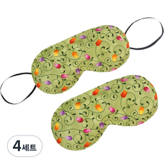 그린라이프 허브 눈찜질팩 + 커버 카키, 4세트