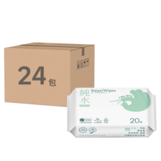 Smart Wipes 豐厚 厚細柔純水濕巾 24包, 80張