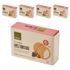 ORGA 夾心餅乾, 草莓口味, 32g, 5盒