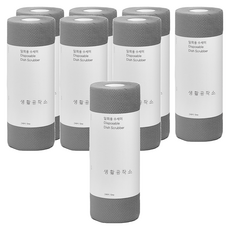 생활공작소 일회용 수세미, 그레이, 8개