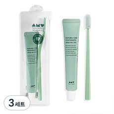AMONVIE 便攜式牙膏牙刷2件組, 3套, 50g