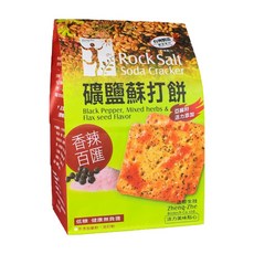 正哲生技 礦鹽蘇打餅 香辣百匯 Black Pepper Mixed herbs & Flax seed Flavor, 380g, 1包