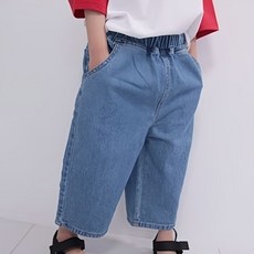 少年市集 兒童餃子版型八分丹寧牛仔褲