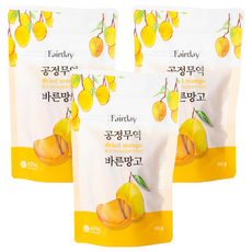 Fairday 페어데이 공정무역 바른 건망고 망고100%, 150g, 3개