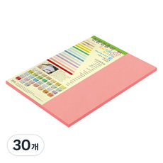 종이문화 양면 레인보우 카드지 No 25 새몬, B4, 30개