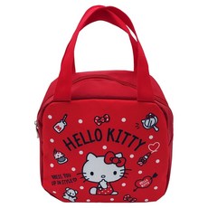 Hello Kitty 凱蒂貓 方型單層便當袋, 紅色, 1個