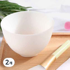 矽膠面膜碗 450ml, 白色, 2個
