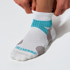 CELLVERINE 男性專業級加厚短襪, 白色, 1個