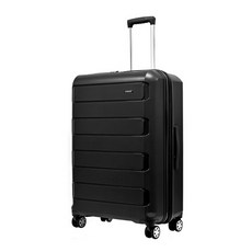 KANGOL 袋鼠 輕量耐磨可加大行李箱 PP01-24吋-PP，45x27x60公分，含輪67公分, 黑色