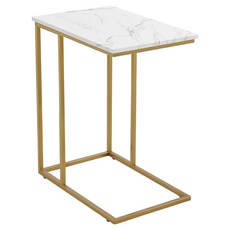 ㄈ型邊桌, 大理石 + 金框