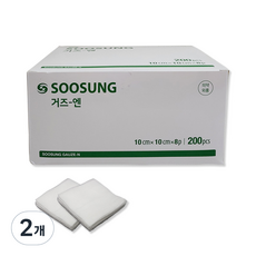 수성 8겹 거즈 엔, 200개입, 2개