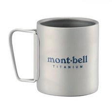 mont-bell TITANIUM 鈦杯 220ml 鈦金屬材質 雙層結構 保溫保冷, 鈦色, 1個