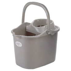 生活King 玫瑰地拖把桶 附輪 15L PP材質, 灰色, 1個