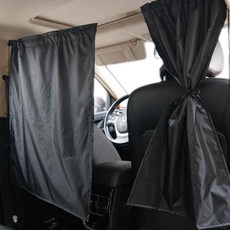 URBAN CAR 塞吉 車宿車用遮陽窗簾, 2個, 黑色