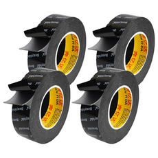 奔億達 超強力雙面膠 2cm, 黑色, 4個