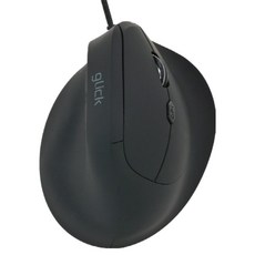 g-clicker OFFICE PRO 垂直人體工學靜音有線滑鼠, 黑色, OPW07