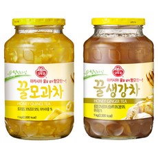 오뚜기 꿀모과차 1kg + 생강차 1kg, 1세트